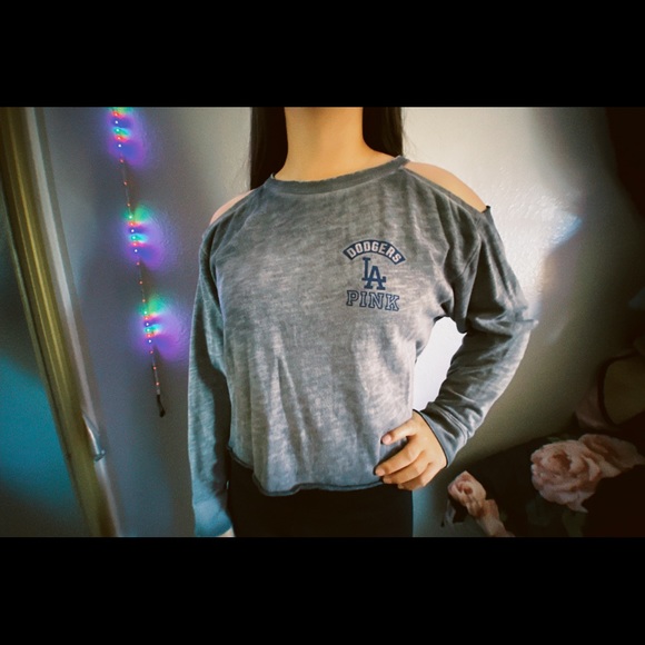 PINK Victoria's Secret Tops - PINK Dodgers long sleeve tee